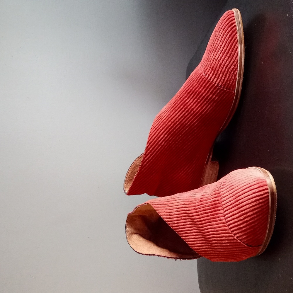 Free People Royale Corduroy Cut-out Boots in Red